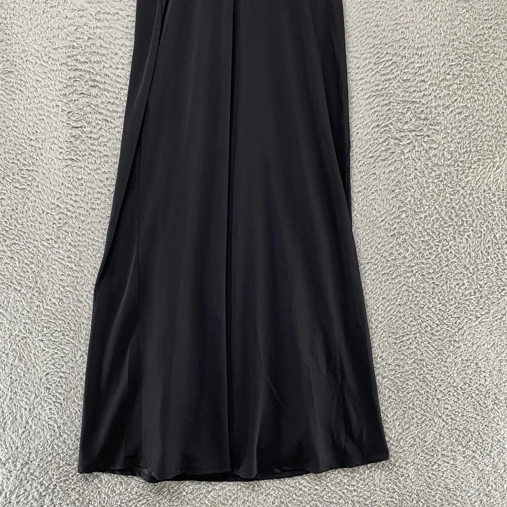 Abercrombie & Fitch Slip Maxi Dress Womens Medium Black Cowl Neck Satin Formal